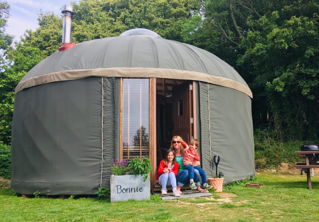 Family Glamping at the Garlic Farm on the Isle of Wight with Red Funnel